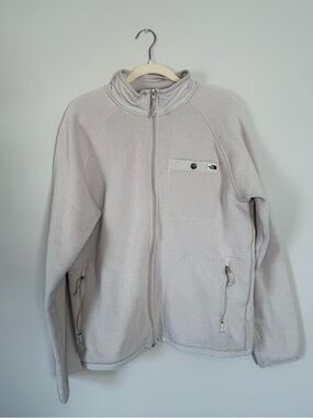 The North Face Pale Beige Fleece Full-Zip Jacket Men’s Size Medium